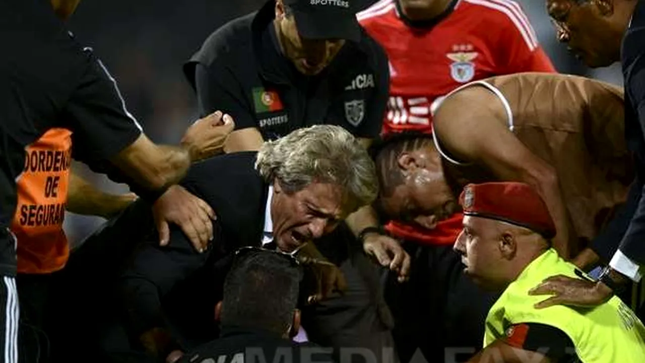 Jorge Jesus, pus sub acuzare după ce a fost violent cu forţele de ordine pentru a apăra un suporter