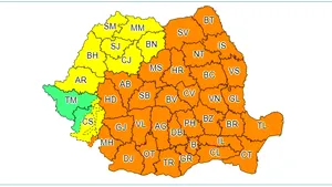 Avertizare METEO.  Nou Cod portocaliu de ploi şi vijelii în cea mai mare parte a ţării. În ce perioadă este valabilă