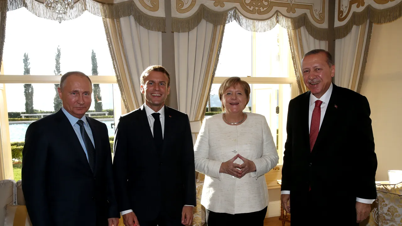 Summit major în Istanbul. Patru lideri mondiali, Putin, Erdogan, Macron şi Merkel, CER menţinerea armistiţiului şi o nouă constituţie în Siria