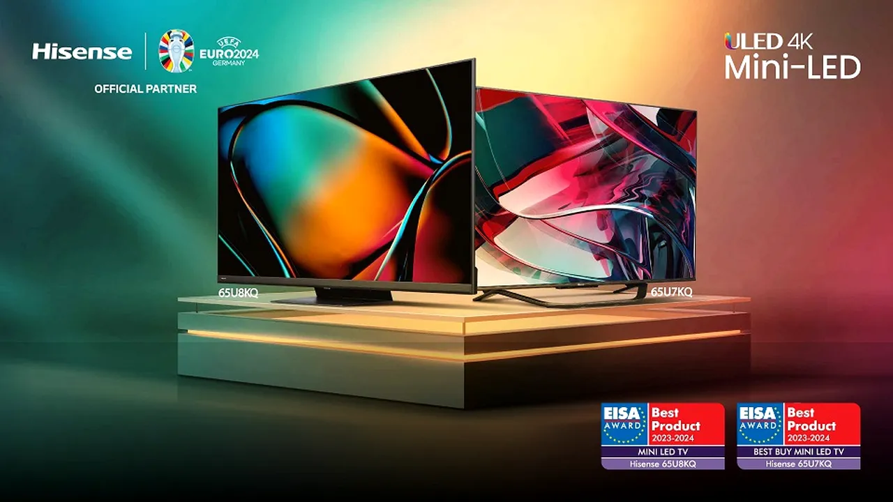 Hisense 65U7KQ a primit premiul EISA pentru cel mai bun televizor cu tehnologie mini-LED