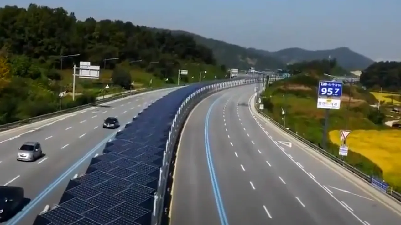 Coreenii au construit autostrada solară dedicată bicicliştilor
