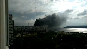 VIDEO Incendiu în Volgograd, la şantierul de construcţie a unei arene pentru Campionatul Mondial din 2018