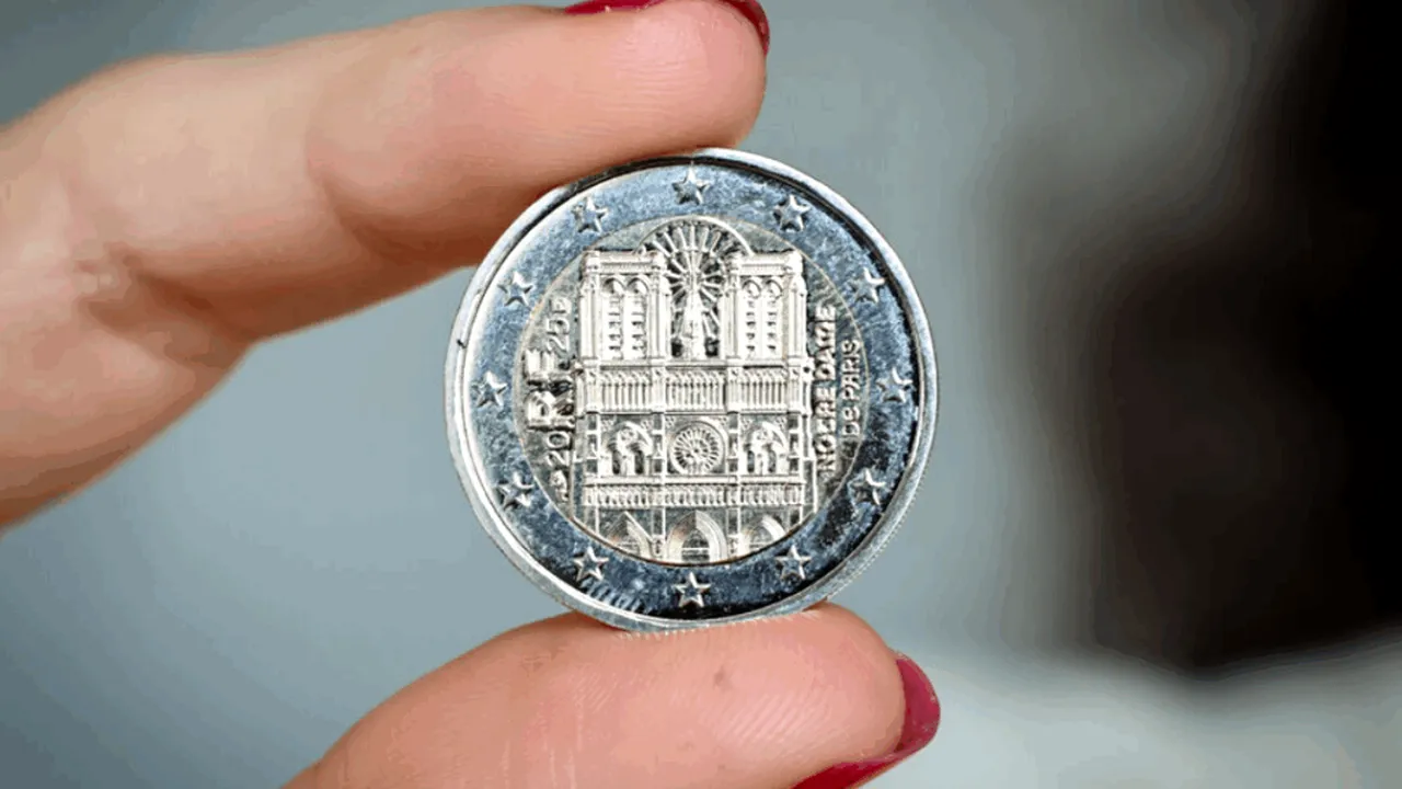 Catedrala Notre-Dame din Paris este reprezentată pe noile monede de doi euro