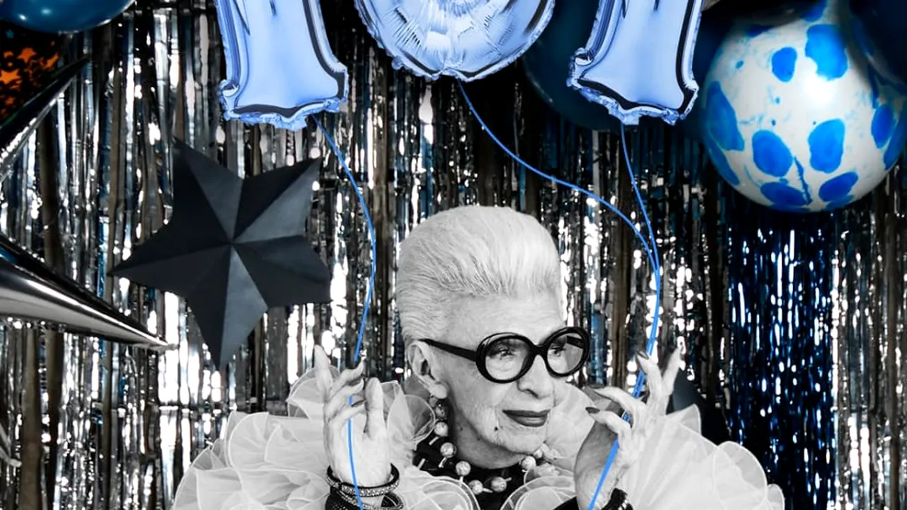Iris Apfel, inspiraţie şi muză pentru moda la orice vârstă, a împlinit 101 ani 