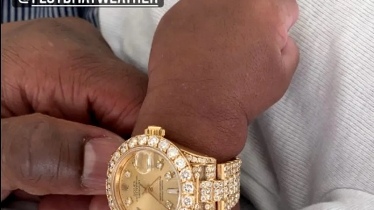 Opulenţă pentru un bebeluş. Ceas cu aur şi diamante, cadou făcut de Floyd Mayweather nepotului său de doar 5 săptămâni