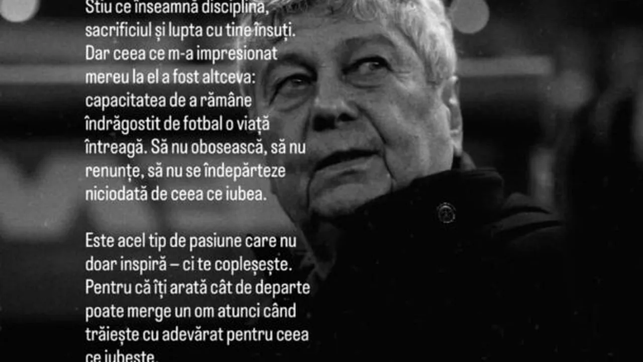 Simona Halep, despre Mircea Lucescu: A rămas acolo, pe teren, în vestiar, în sufletul echipelor sale