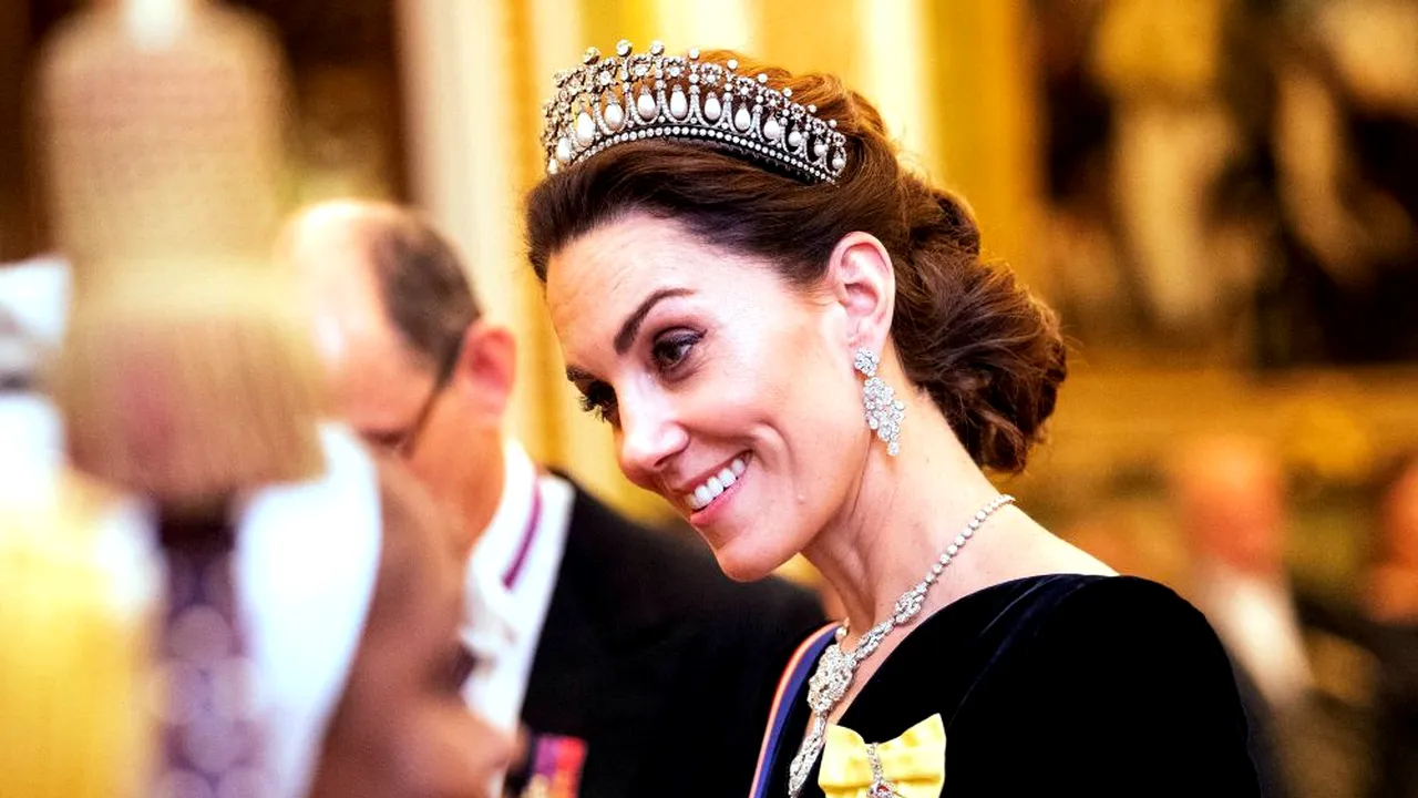 Povestea tiarei purtate de Kate Middleton la cina de stat de la Windsor, moștenită de la Diana, prințesa de Wales