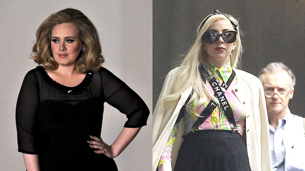 Lady Gaga: Adele este mai grasă decât mine. Cum de nimeni nu zice nimic despre ea? - FOTO
