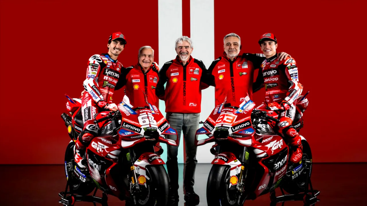Ducati, echipa campioană în MotoGP, își prezintă noul design, la 100 de ani de la înființarea mărcii