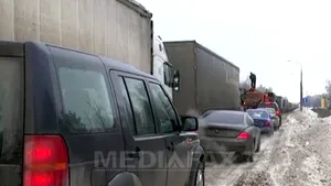 Noi blocaje rutiere la Moscova din cauza ninsorilor abundente