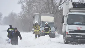 Viscol la sol pe DN 6. Ninsorile îngreunează deszăpezirea