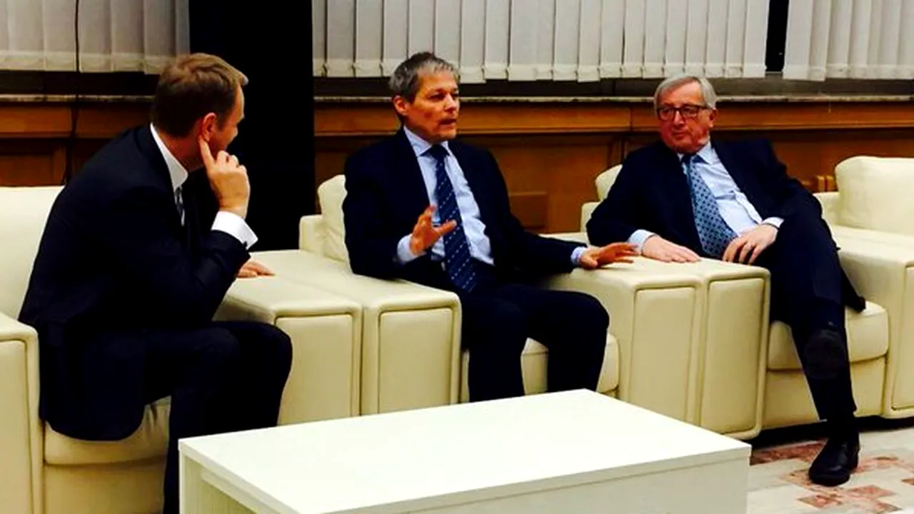 Cioloş şi Junker au discutat despre Schengen, Moldova, economie şi reformele Guvernului României