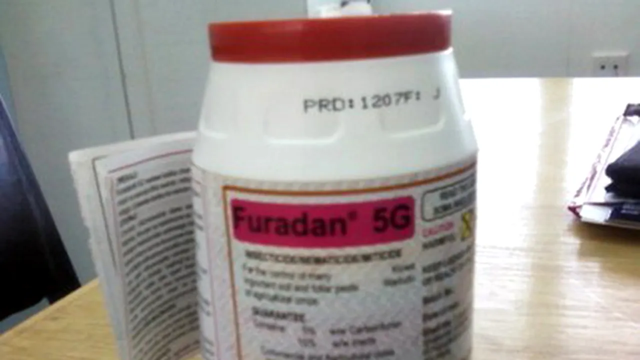Furadanul ingerat e neuroparalizant, indiferent de cantitate, provoacă decesul în câteva minute