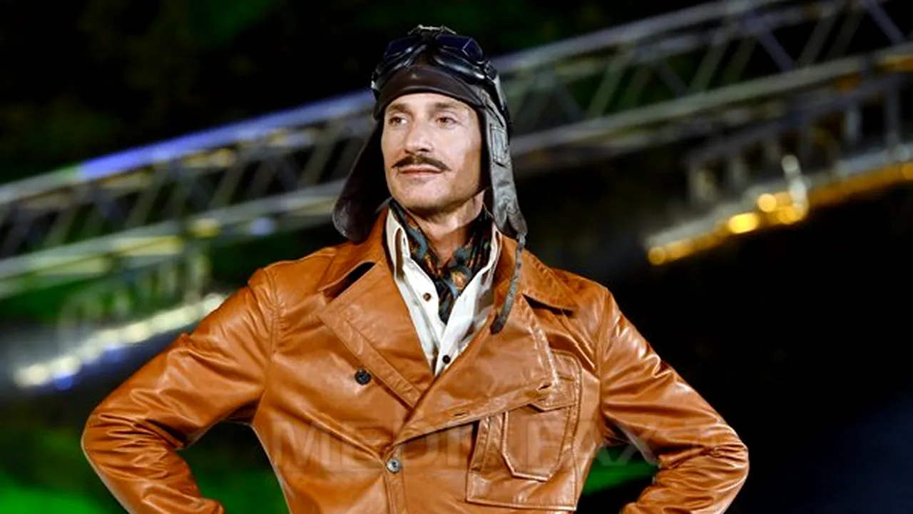 Radu Mazăre - aviator american din timpul primului război mondial, la o prezentare de modă la Mamaia - FOTO