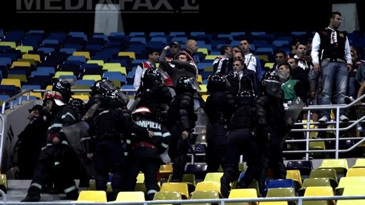 Noi incidente înaintea meciului Dinamo - Rapid. Fanii s-au luat la bătaie în tribune