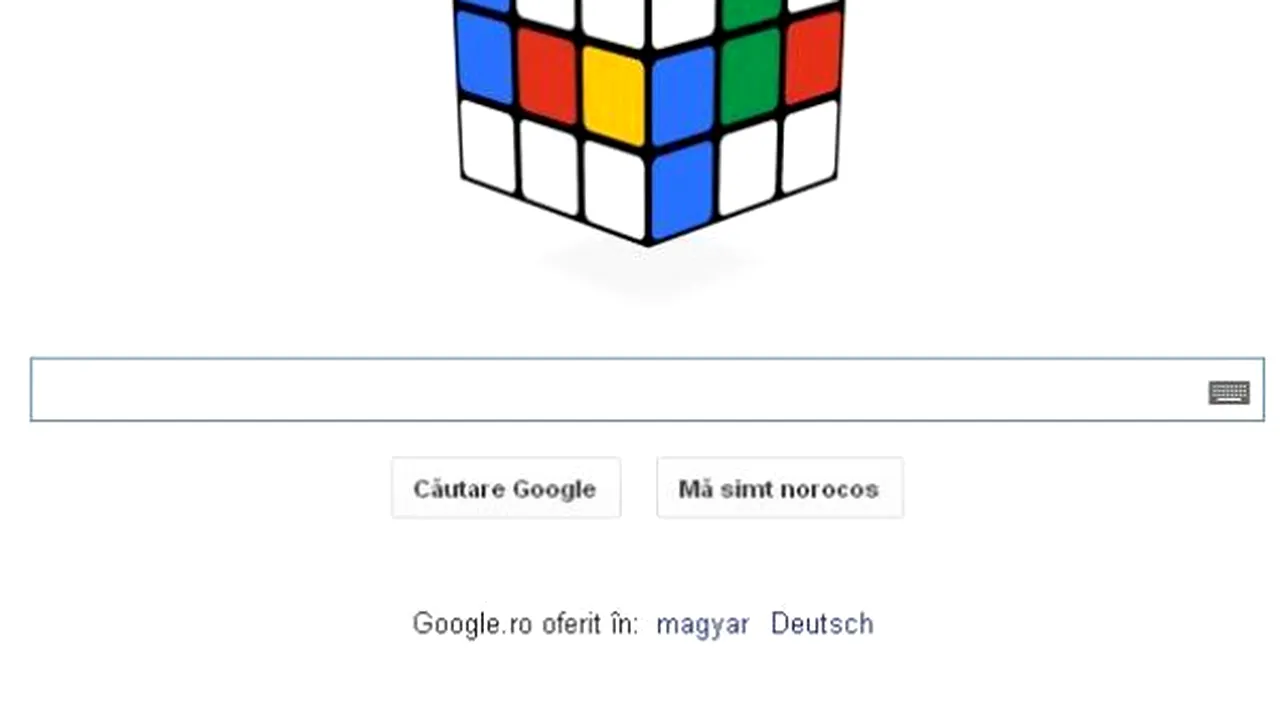 GOOGLE marchează împlinirea a 40 de ani de la inventarea cubului RUBIK, printr-un logo interactiv