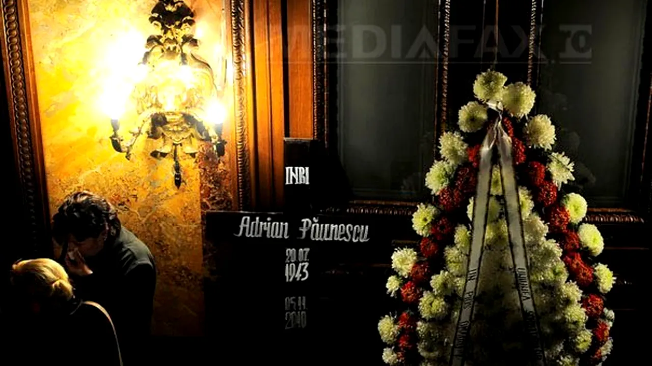 Trupul neînsufleţit al lui Adrian Păunescu va fi depus la Ateneul Român sâmbătă, în jurul orei 22.00
