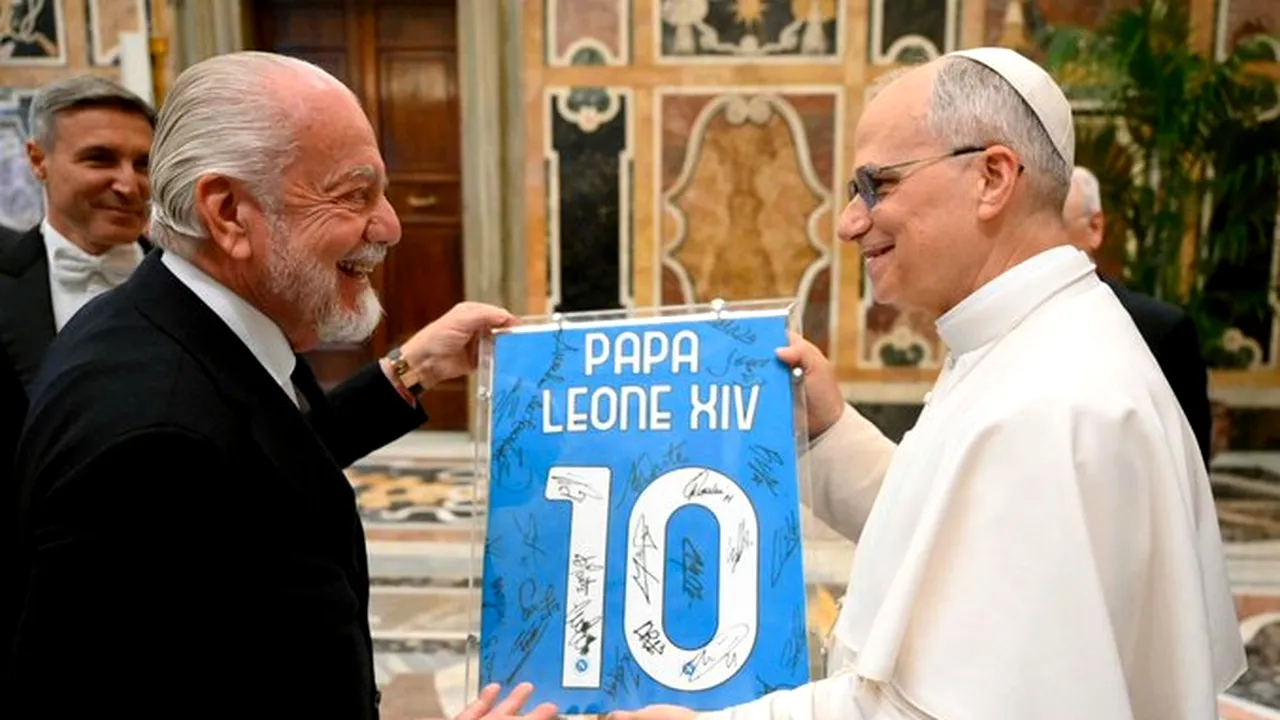Papa Leon se întâlneşte cu campionii italieni din Serie A, Napoli