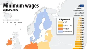 Salariul minim în Uniunea Europeană 2021: Bulgaria, Ungaria şi România în coada clasamentului. Situaţia completă