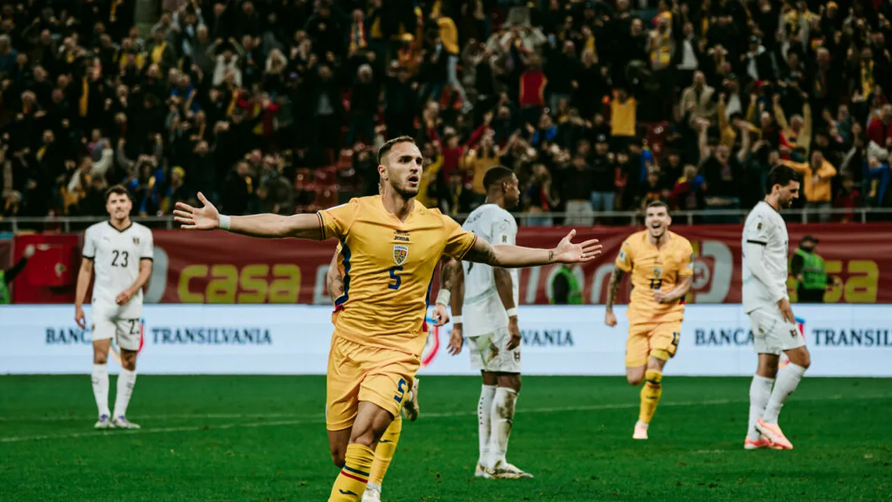 Reușita lui Virgil Ghiță din meciul cu Austria, golul anului 2025