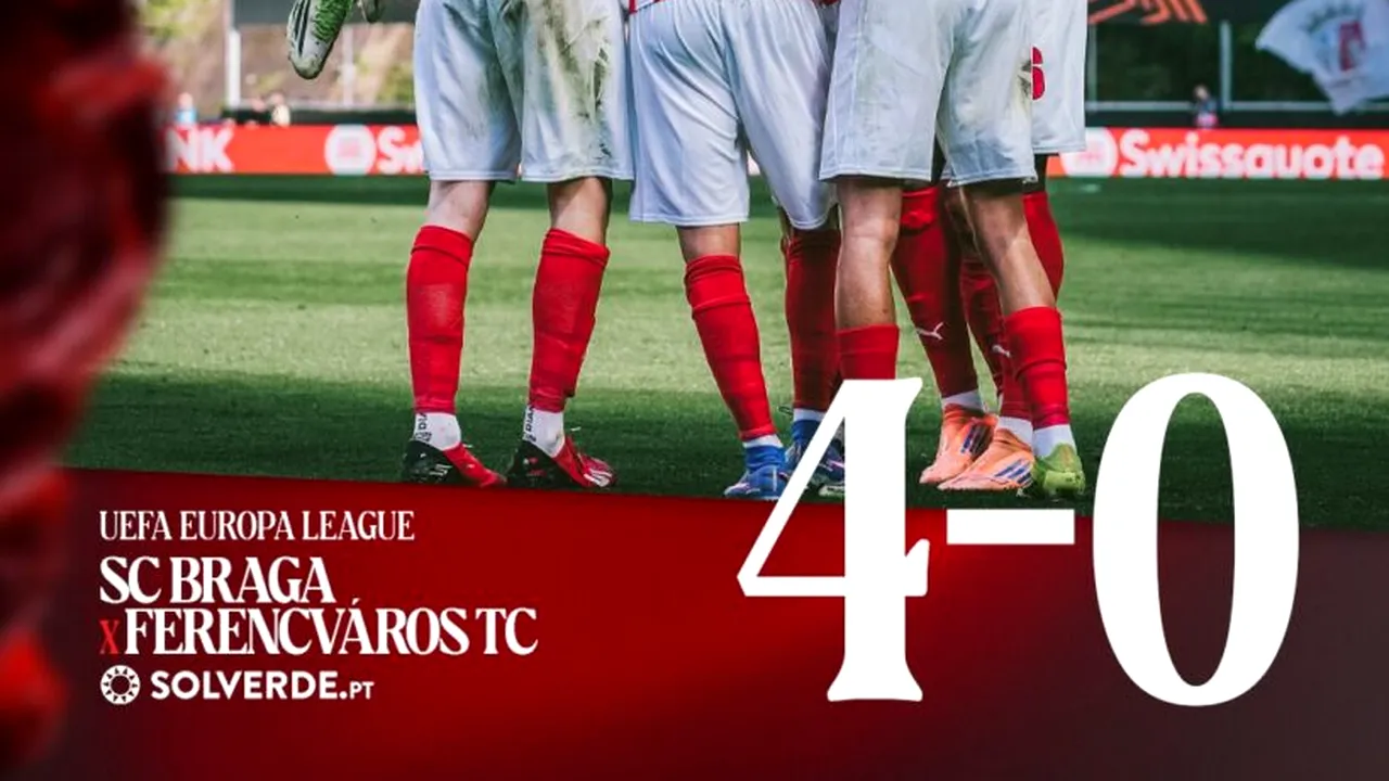 Braga întoarce rezultatul din tur cu Ferencváros și se califică în sferturile Europa League
