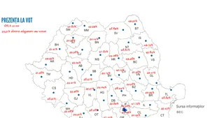 ALEGERI PREZIDENŢIALE 2014 - BEC: Prezenţa la vot la ora 21.00 - 52,31%, mai mică decât la alegerile din 2009 - LIVE TEXT