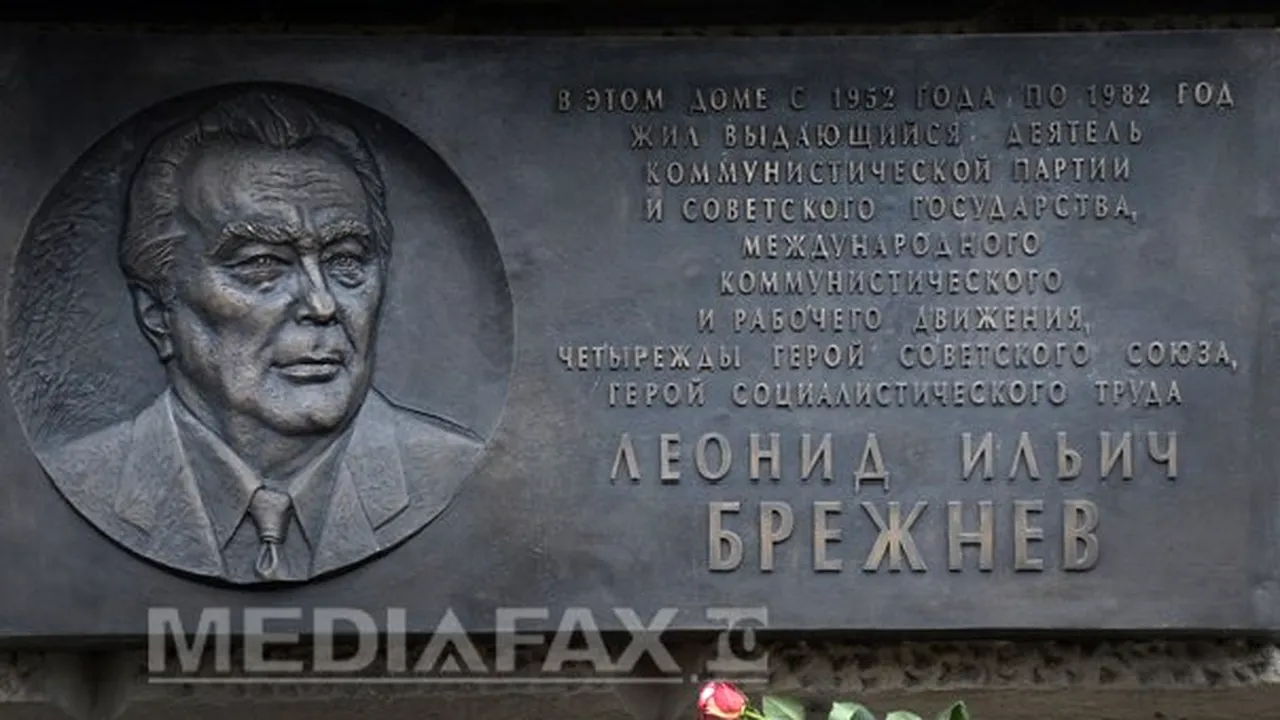 Placă dedicată memoriei lui Brejnev, inaugurată în centrul Moscovei - FOTO