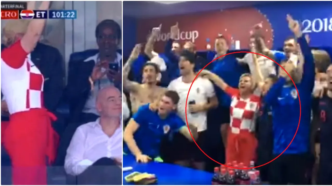 PETRECERE de pomină cu preşedintele Croaţiei, la Campionatului Mondial. Kolinda Kitarovic a cântat în vestiar şi l-a enervat pe premierul Rusiei | VIDEO 