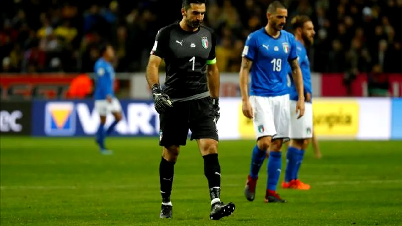 Naţionala Italiei a ratat calificarea la Campionatul Mondial din Rusia 2018