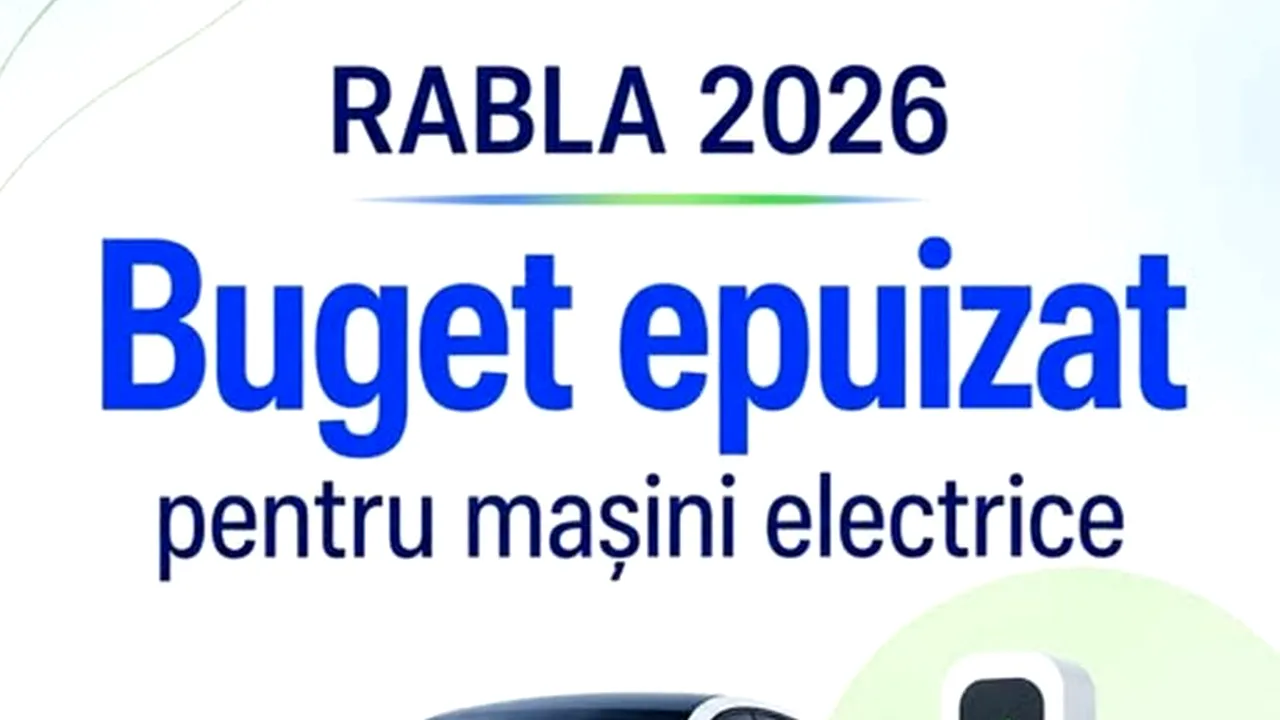 Bugetul pentru mașini electrice din Programul Rabla Auto 2026 a fost epuizat în doar 10 zile