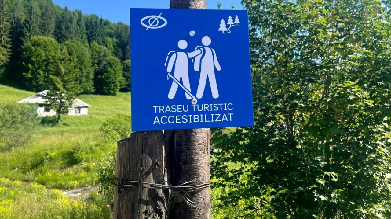 Premieră în România: A fost inaugurat primul traseu montan destinat persoanelor cu deficiențe de vedere