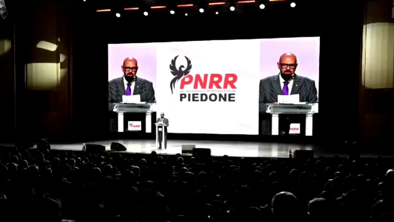 Piedone și-a lansat propriul partid, PNRR, la Sala Palatului, în fața a mii de susținători