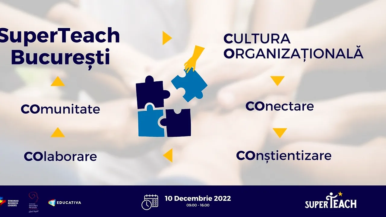 Prima conferinţă SuperTeach din acest an şcolar va avea loc la Palatul Parlamentului 