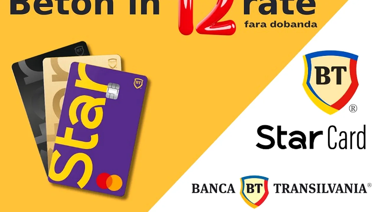 Urgent Beton si Banca Transilvania: 12 rate fara dobanda pentru achizitia de beton prin cardul Star 