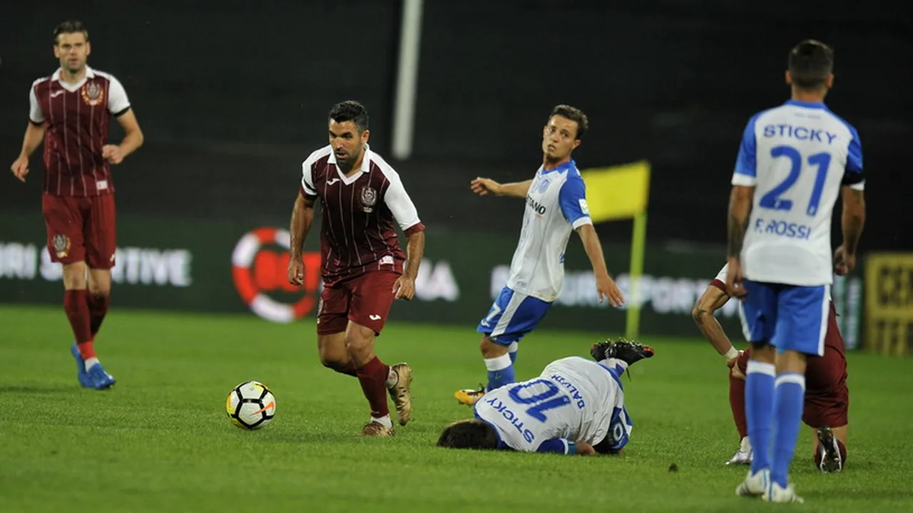 CFR Cluj a învins CS U Craiova, scor 2-1, în etapa a noua a Ligii 1
