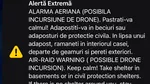 Alarmă aeriană în nordul județului Tulcea. Populația, îndemnată să se adăpostească