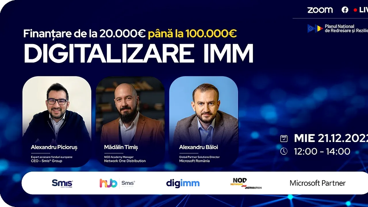 100.000€ pentru digitalizarea companiei. Verifică gratuit dacă eşti eligibil!