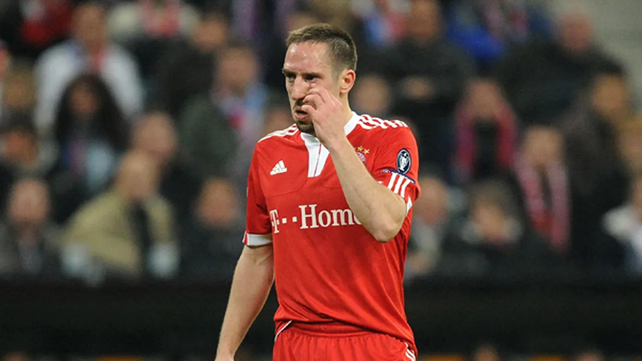 Ribery nu va evolua în finala Ligii Campionilor, suspendarea sa fiind confirmată la apel