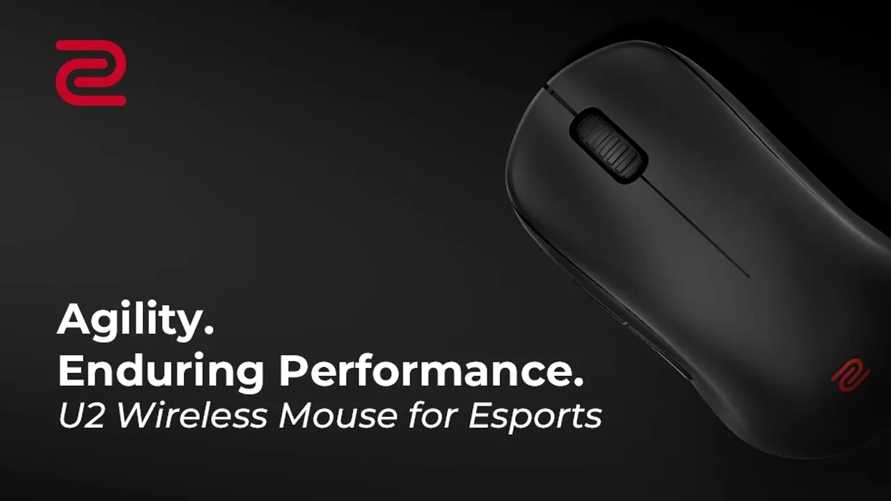 ZOWIE prezintă mouse-ul de gaming wireless U2 pentru eSports Mouse-ul wireless U2 pentru eSports