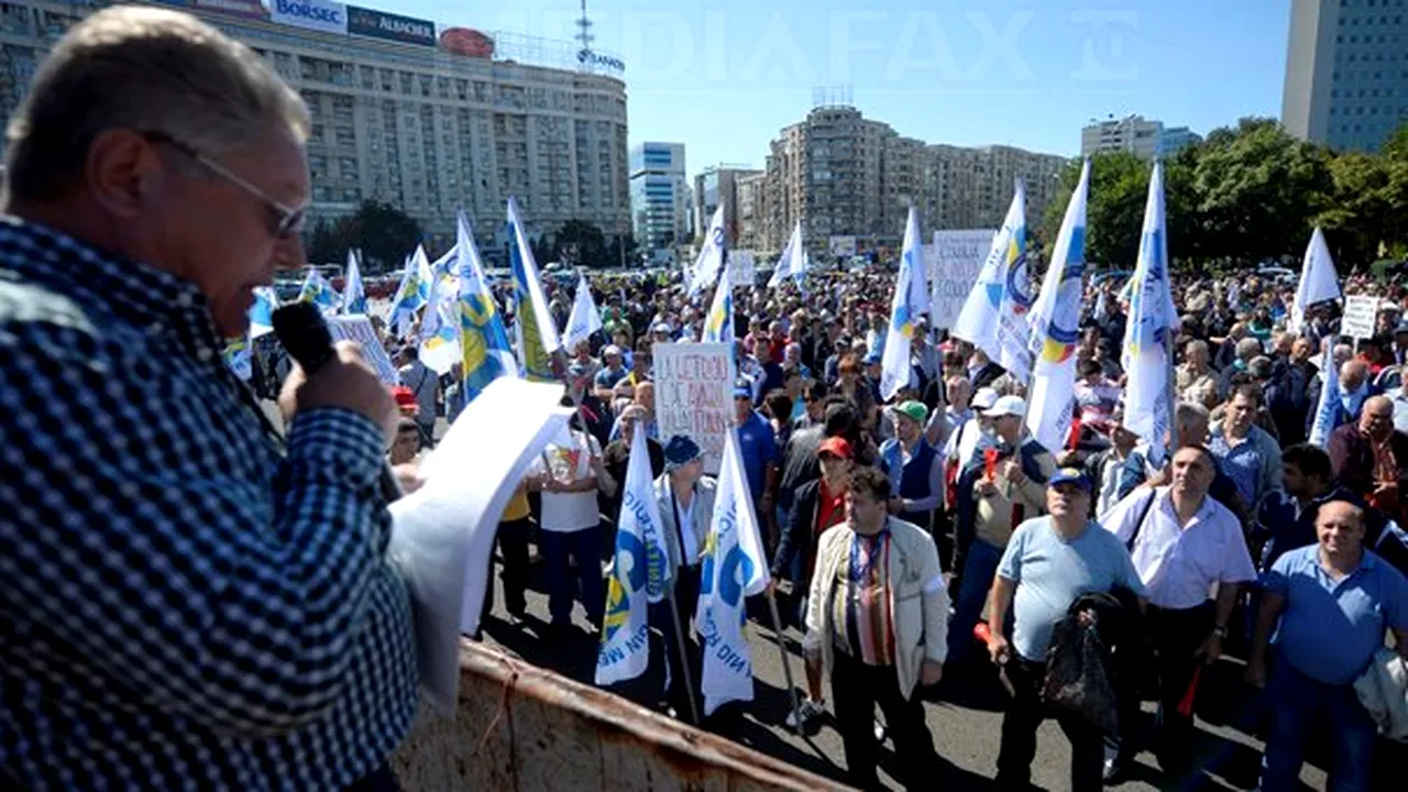 PROTEST în Capitală: Peste 3.000 de sindicalişti din transporturi cer majorarea salariilor
