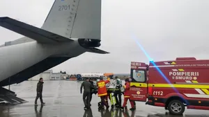 Pacient cu arsuri, trimis în Belgia cu o aeronavă Spartan