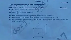 EVALUAREA NAŢIONALĂ 2016. Controverse privind un subiect primit de elevi la proba de Matematică - FOTO