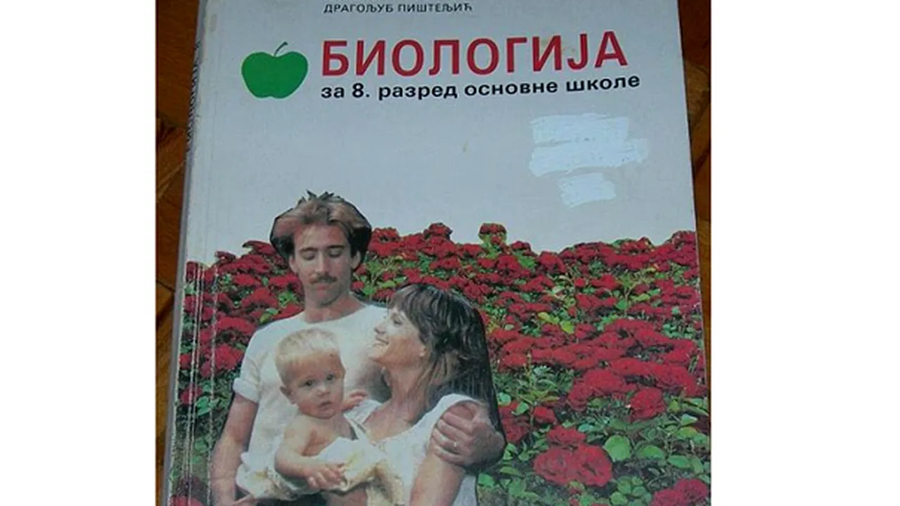 Nicolas Cage, pe coperta unui manual de biologie pentru clasa a VIII-a din Serbia