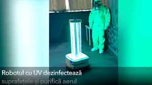 Pe timp de pandemie, în România a crescut cererea pentru roboţii umanoizi ce dezinfectează suprafeţe cu raze UV