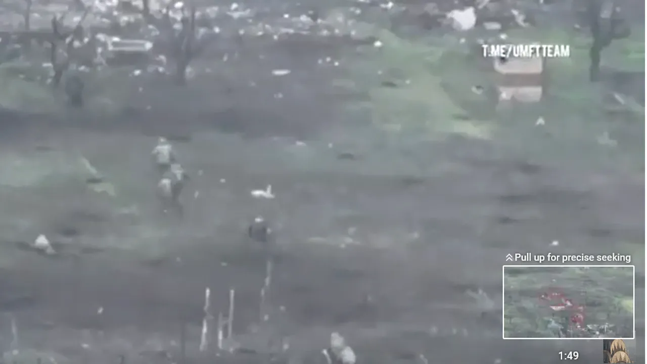 Drona şi lansatorul de grenade i-au făcut una cu pământul pe ruşi

