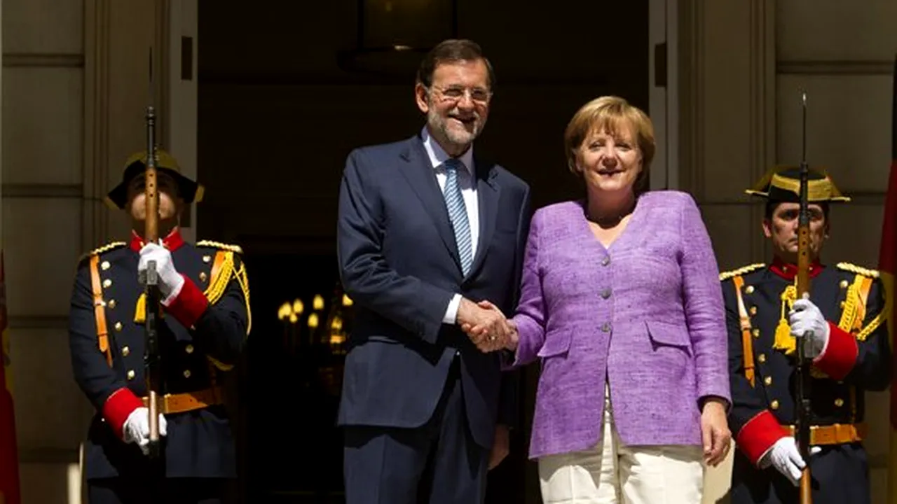 Manifestaţii la Madrid împotriva vizitei cancelarului Angela Merkel