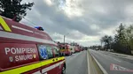 Accident grav în Dâmbovița: Impact între un microbuz cu elevi și un TIR. Patru elevi și un adult, la spital