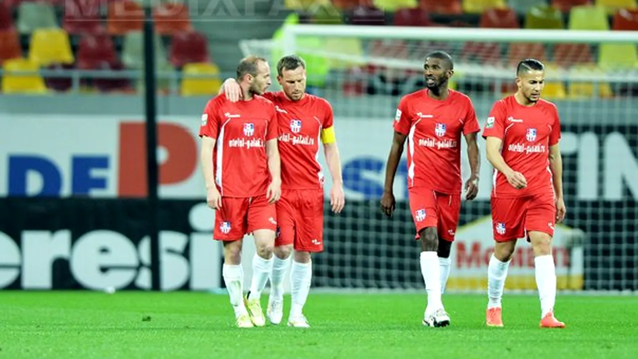 Steaua a fost învinsă de Oţelul Galaţi, scor 1-2, în Liga I