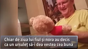 Reacţia emoţionantă a unui bărbat când află că va fi bunic - VIDEO