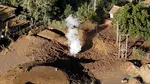 Crater de 25 de metri apărut în Ialomița după spargerea unei pungi de gaz subterane